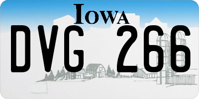 IA license plate DVG266