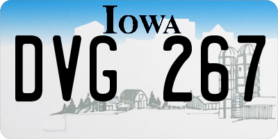 IA license plate DVG267