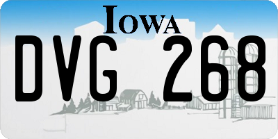 IA license plate DVG268