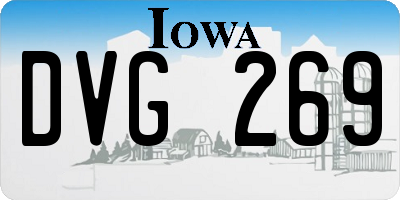 IA license plate DVG269