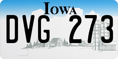 IA license plate DVG273