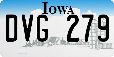 IA license plate DVG279