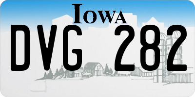 IA license plate DVG282
