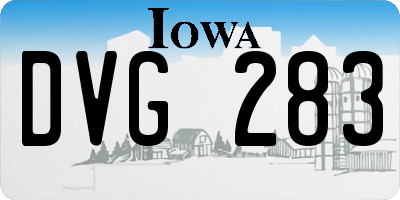 IA license plate DVG283