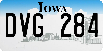 IA license plate DVG284