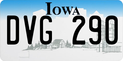 IA license plate DVG290
