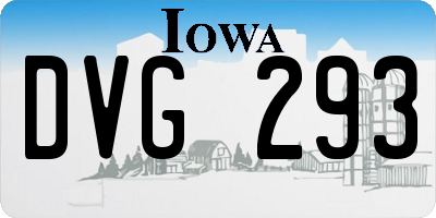 IA license plate DVG293