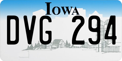 IA license plate DVG294
