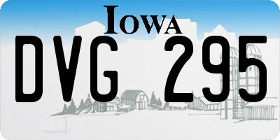 IA license plate DVG295