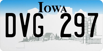 IA license plate DVG297