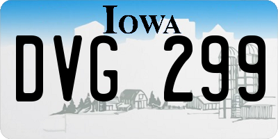 IA license plate DVG299
