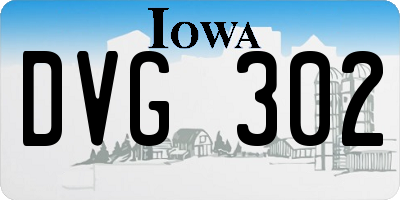 IA license plate DVG302