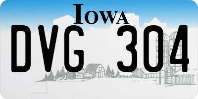 IA license plate DVG304