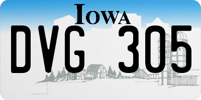 IA license plate DVG305