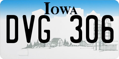 IA license plate DVG306
