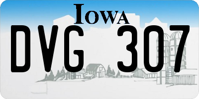 IA license plate DVG307