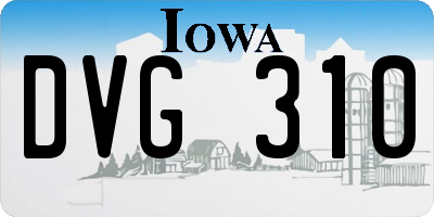 IA license plate DVG310