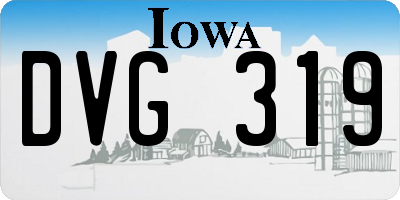 IA license plate DVG319