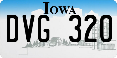 IA license plate DVG320