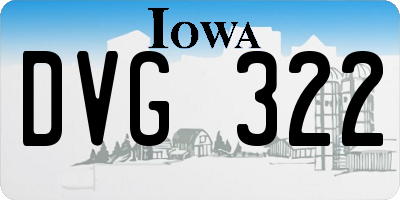 IA license plate DVG322
