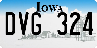 IA license plate DVG324