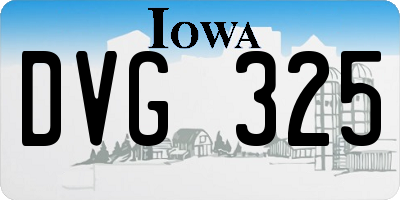 IA license plate DVG325