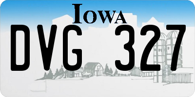 IA license plate DVG327