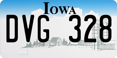 IA license plate DVG328
