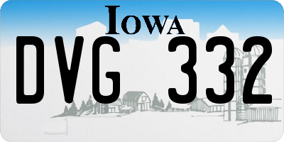 IA license plate DVG332