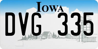 IA license plate DVG335