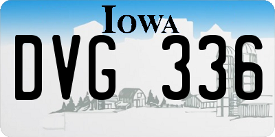 IA license plate DVG336