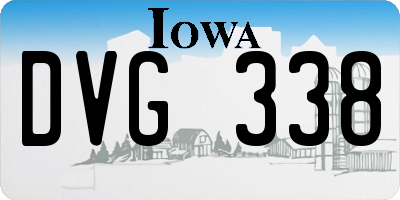 IA license plate DVG338