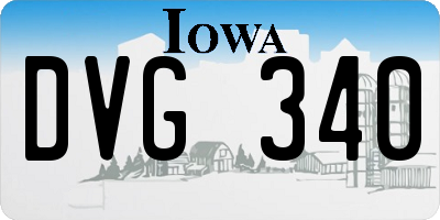 IA license plate DVG340
