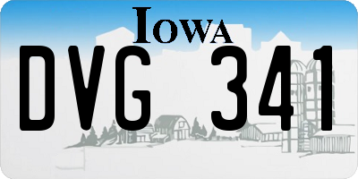 IA license plate DVG341