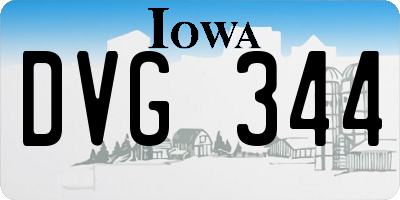 IA license plate DVG344