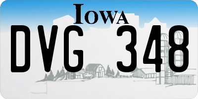 IA license plate DVG348