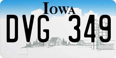 IA license plate DVG349