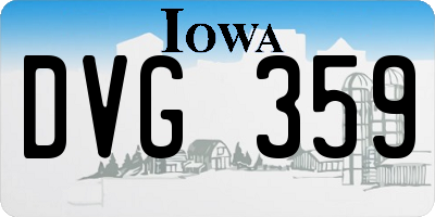 IA license plate DVG359