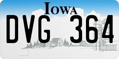 IA license plate DVG364