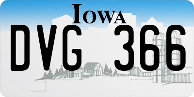IA license plate DVG366