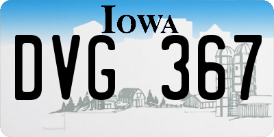 IA license plate DVG367