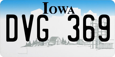 IA license plate DVG369