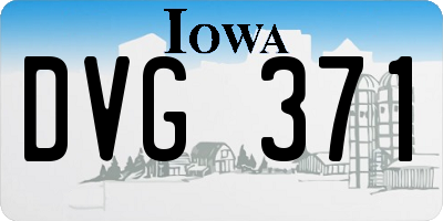 IA license plate DVG371