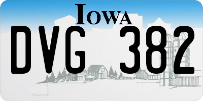 IA license plate DVG382