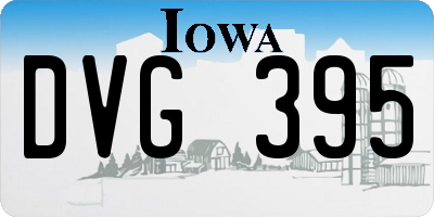 IA license plate DVG395