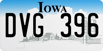 IA license plate DVG396