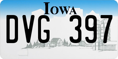 IA license plate DVG397