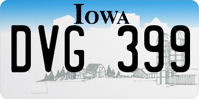 IA license plate DVG399