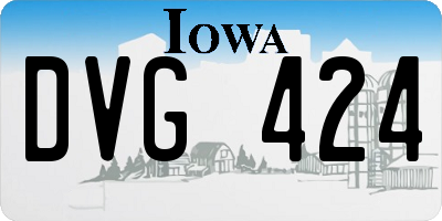 IA license plate DVG424