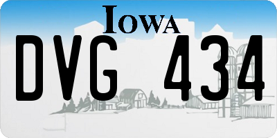 IA license plate DVG434